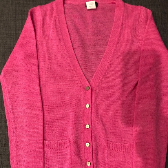 J. Crew Sweaters - J.CREW VNECK BLEND CARDIGAN W/EMBELLISHED BUTTON